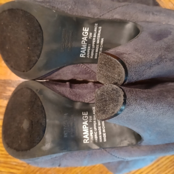 Rampage Faux Suede Ankle Heeled Boots - Picture 7 of 8